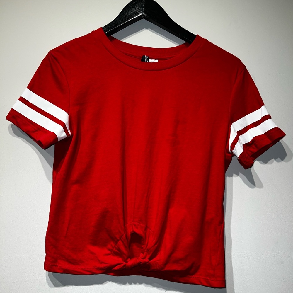 Perfect game day red crop top